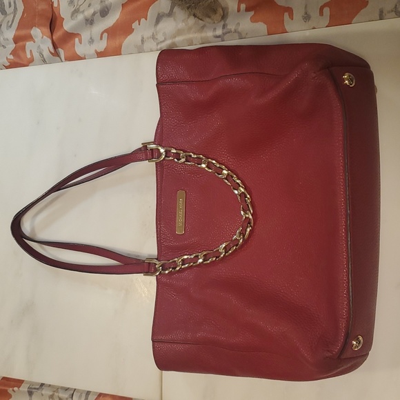 Micheal kors red leather tote - Picture 1 of 10